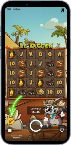 Le Digger Bonus Buy Freispiele auswählen