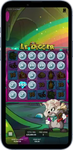 Le Digger Münzgewinne im Freispiele Modus