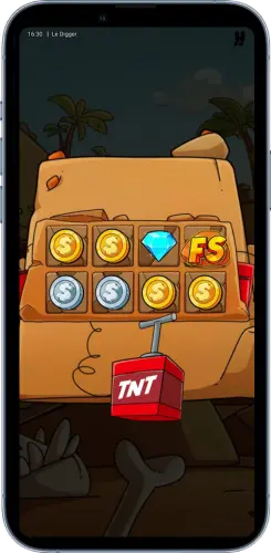 Le Digger Gamble Modus mit Freispiele Symbolen